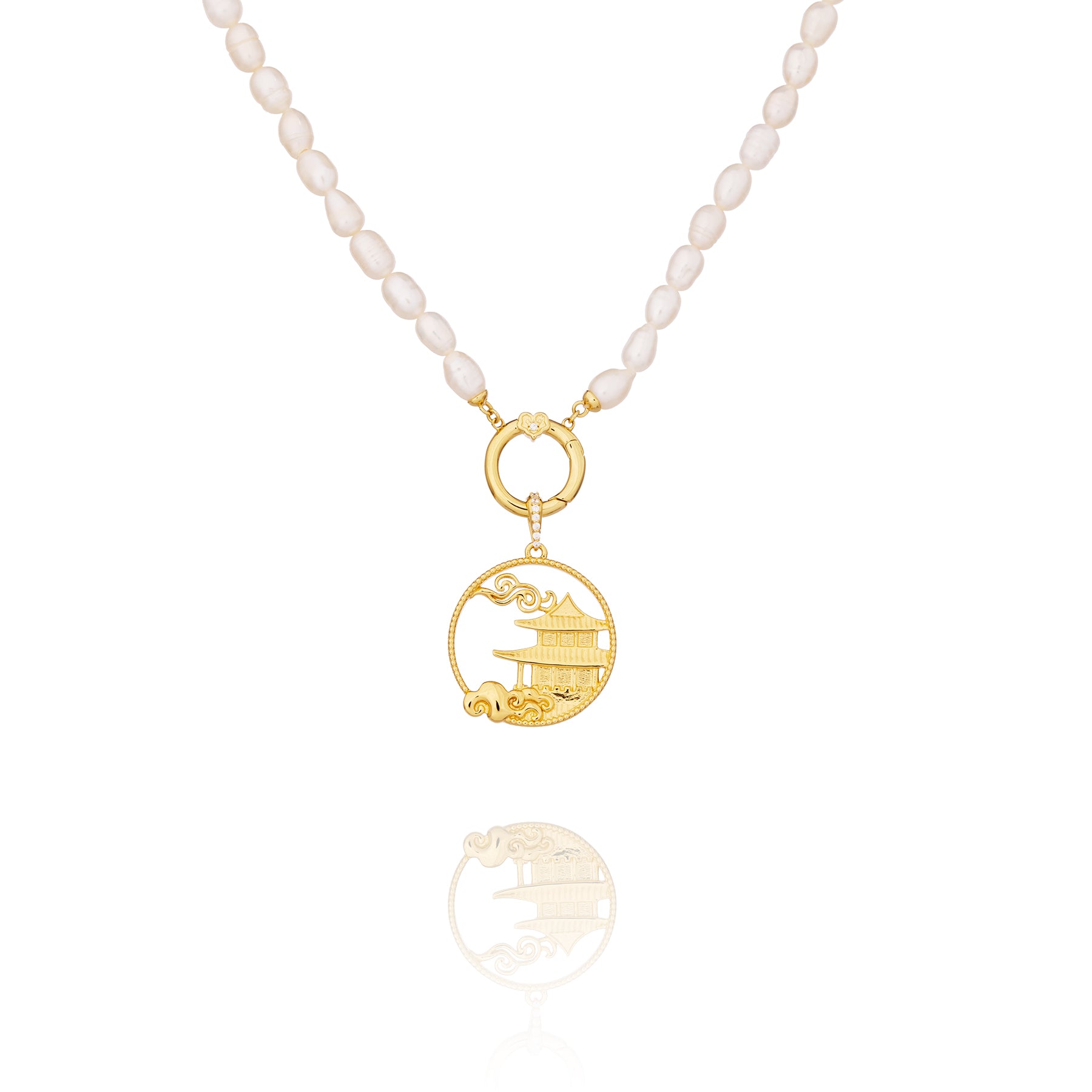 Dây chuyền ngọc trai - Màu vàng (Pearl Charm Clasp)