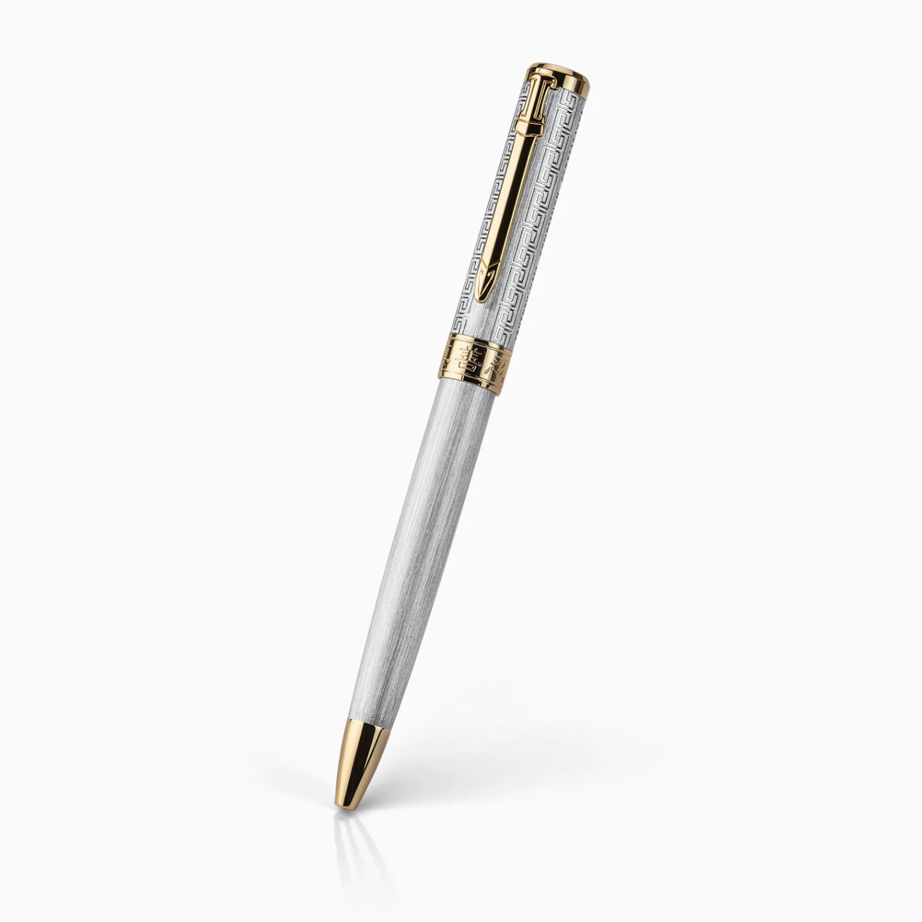 Bút bi Kỳ Diệu Chân Thiện Nhẫn - Màu bạc viền vàng