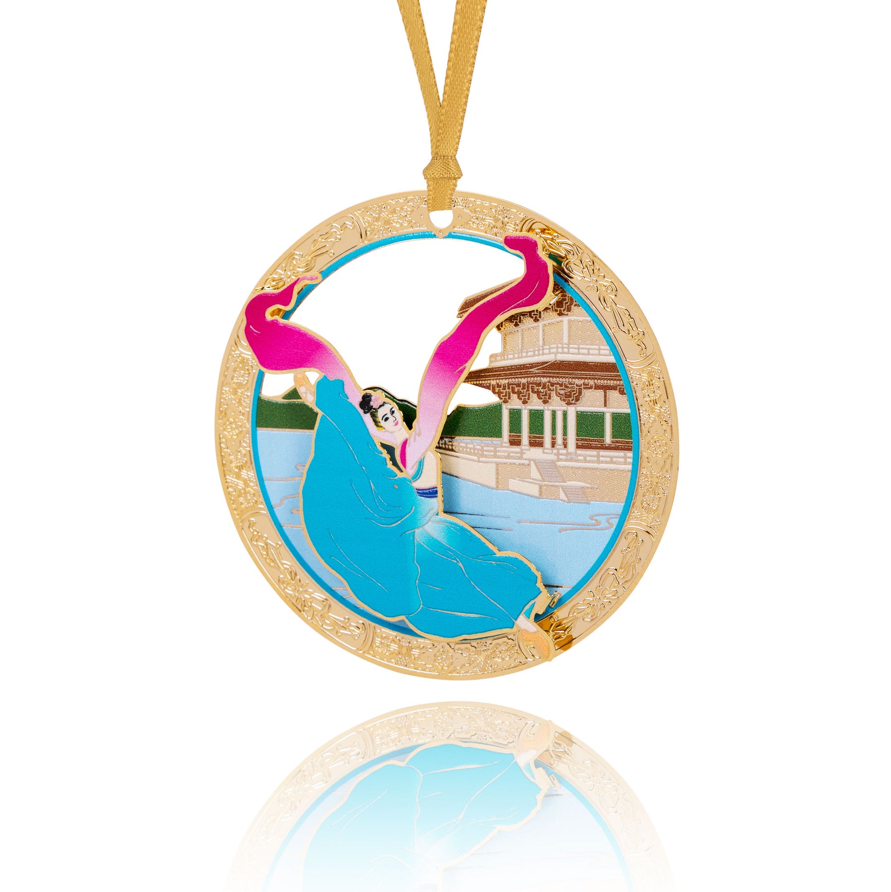 Vật treo trang trí Dải tay áo Hoàng cung nhà Đường - Hình 3D