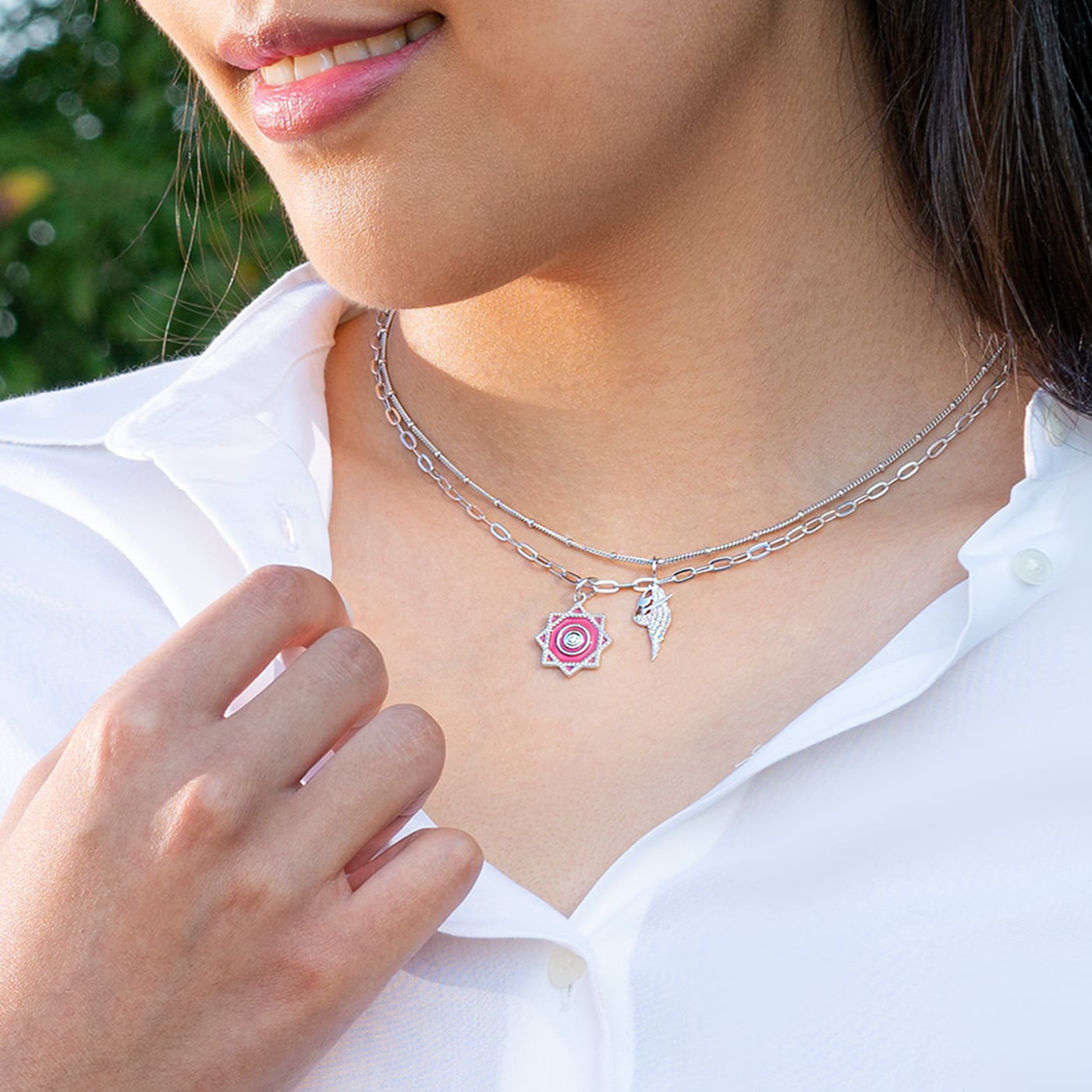 Charm Chiếc Khăn Tay Bay - Bạc