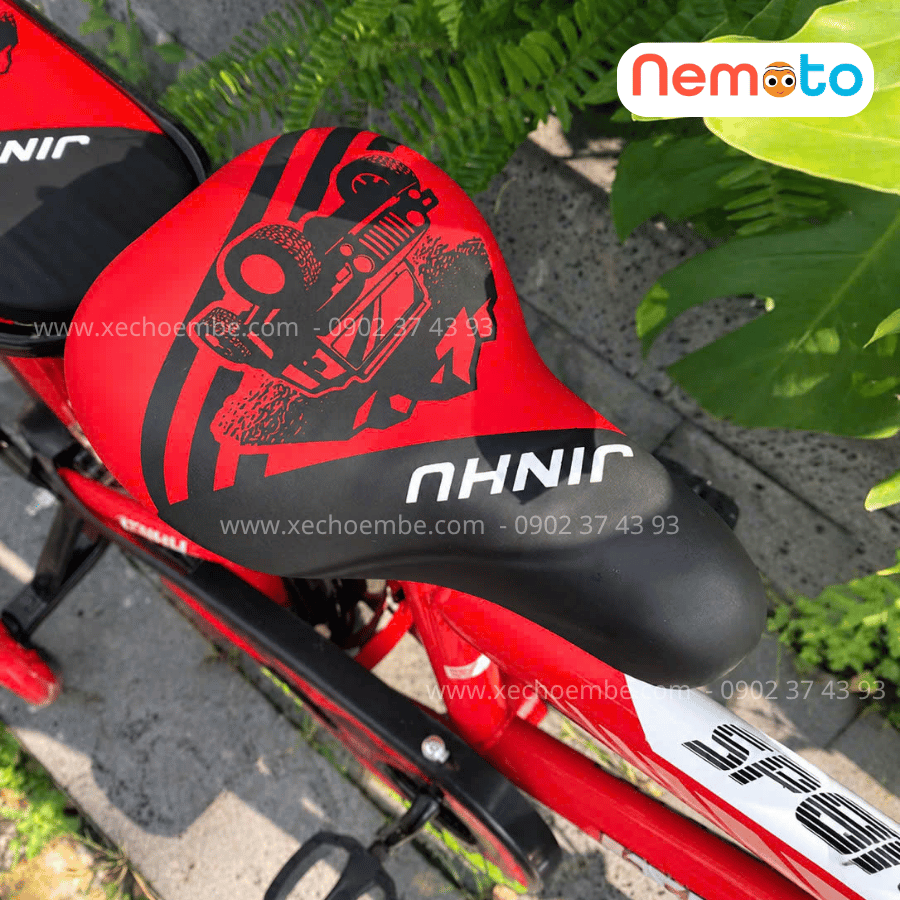 Xe Đạp Bé Trai Jin 12, 16 Inch Có Giỏ Và Bánh Phụ
