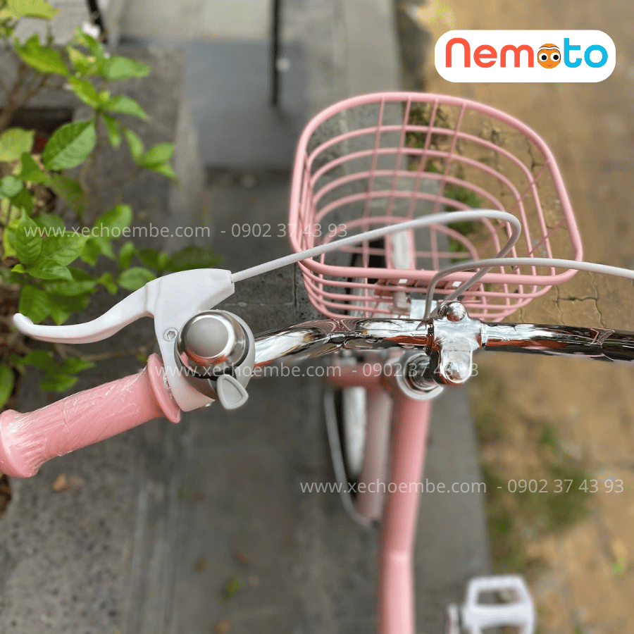 Xe Đạp Bé Gái Shukyo Labubu 18, 20 Inch Có Giỏ, Yên Sau