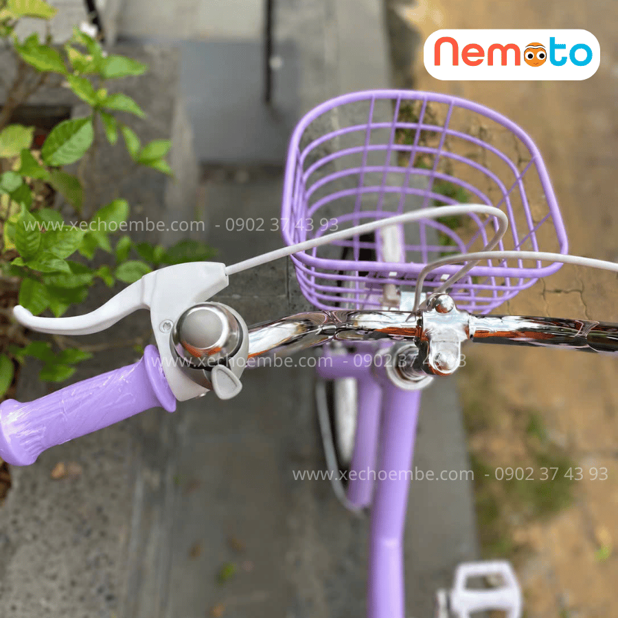 Xe Đạp Bé Gái Shukyo Labubu 18, 20 Inch Có Giỏ, Yên Sau