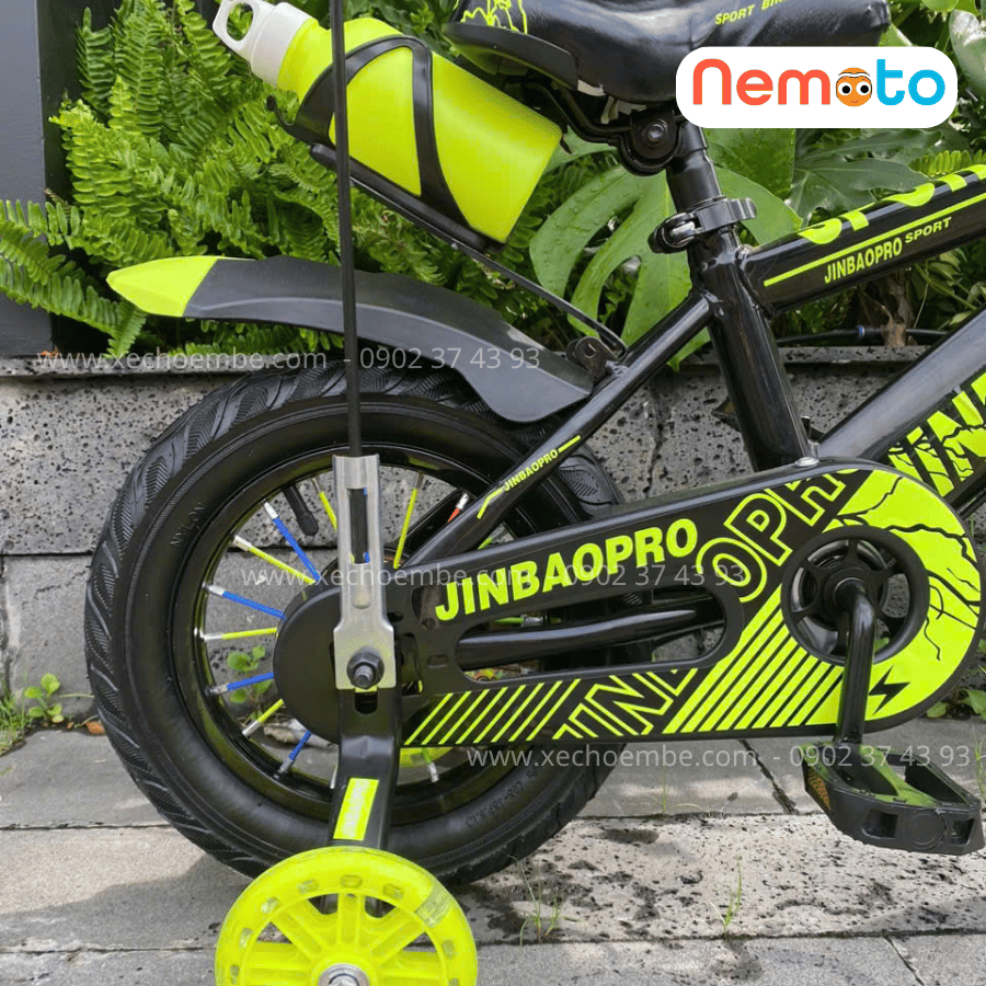 Xe Đạp Trẻ Em Thể Thao 12, 14, 16 Inch Tặng Cờ, Bình Nước, Nón Bảo Hộ