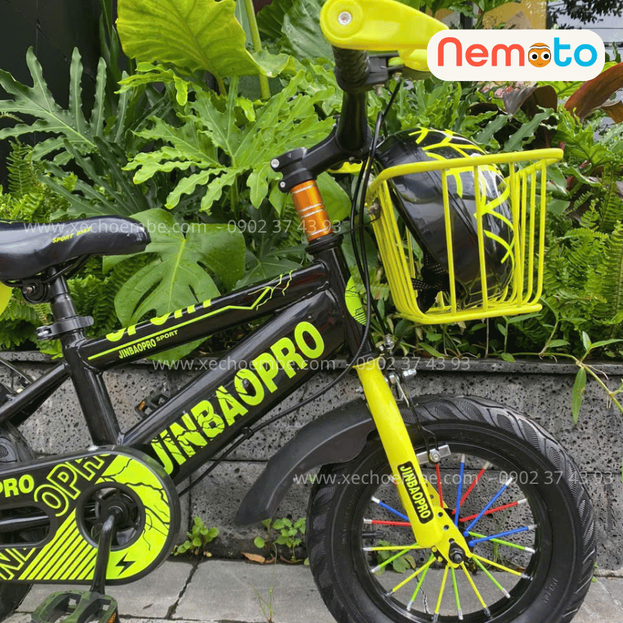 Xe Đạp Trẻ Em Thể Thao 12, 14, 16 Inch Tặng Cờ, Bình Nước, Nón Bảo Hộ
