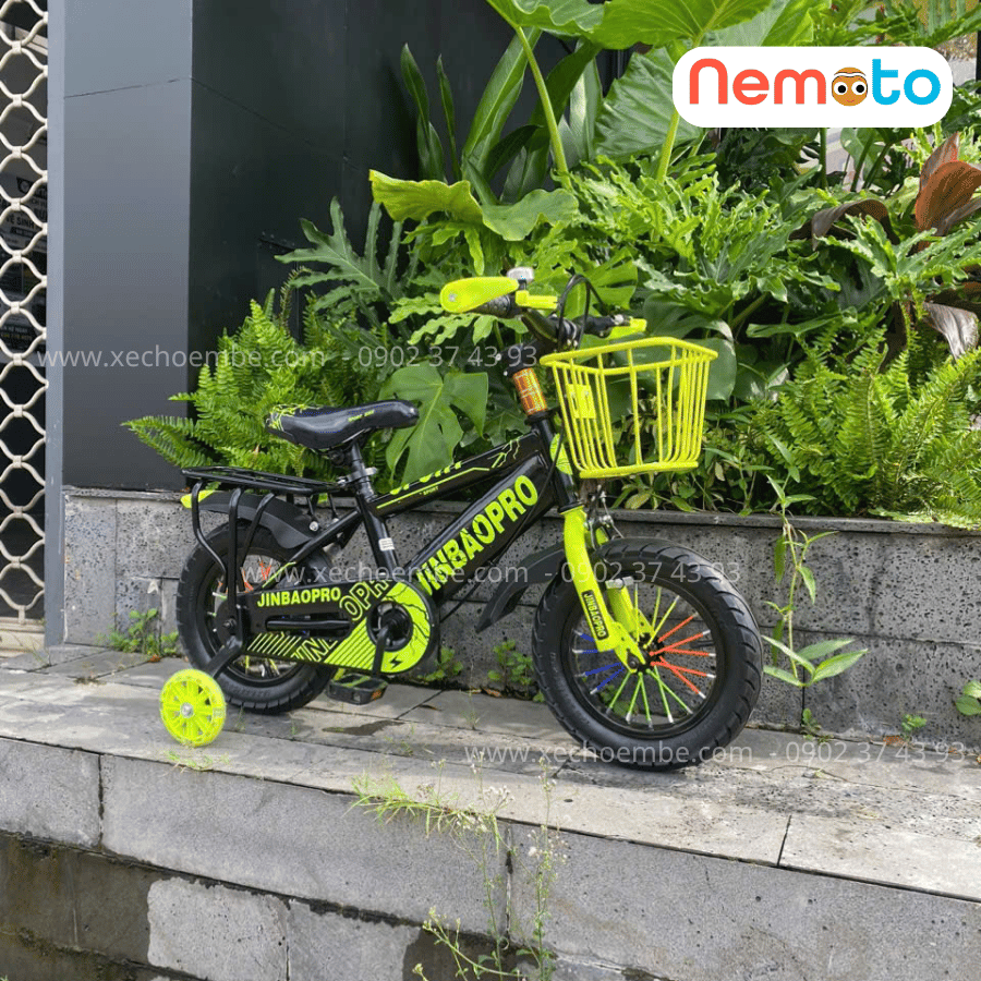 Xe Đạp Trẻ Em Thể Thao 12, 14, 16 Inch Có Giỏ, Baga Sau