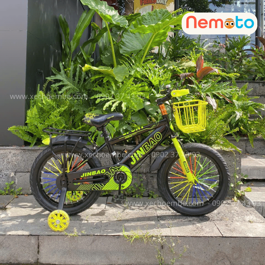Xe Đạp Trẻ Em Thể Thao 12, 14, 16 Inch Có Giỏ, Baga Sau