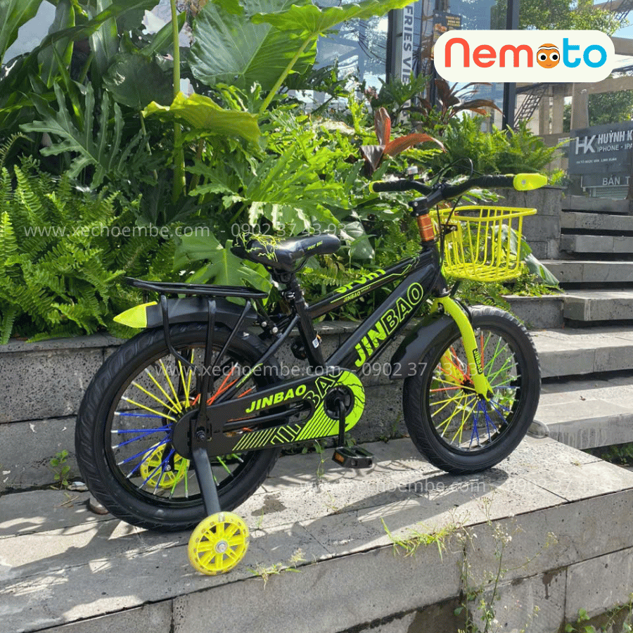 Xe Đạp Trẻ Em Thể Thao 12, 14, 16 Inch Có Giỏ, Baga Sau