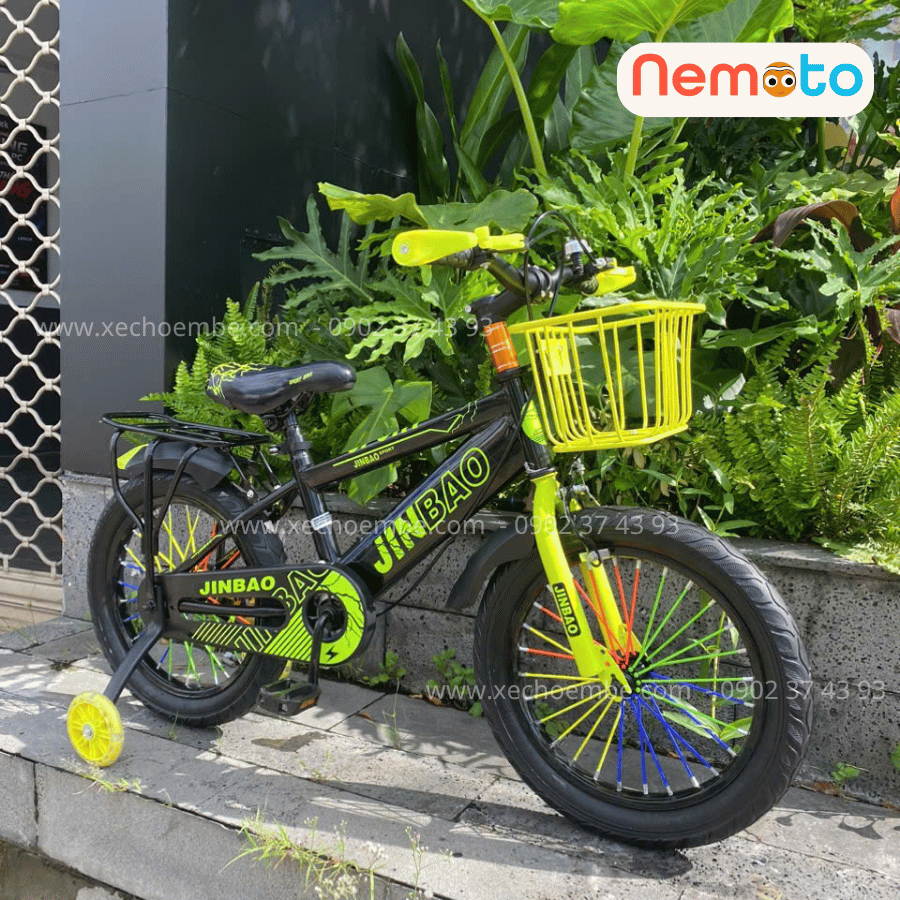 Xe Đạp Trẻ Em Thể Thao 12, 14, 16 Inch Có Giỏ, Baga Sau