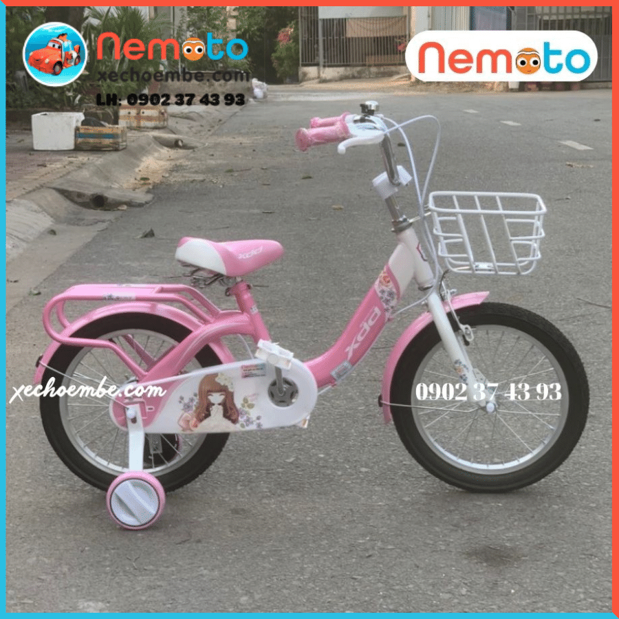 Xe Đạp Công Chúa Sườn Liền Chắc Chắn, Kiểu Dáng Mới Xinh Xắn Size  16 inch - Mã XDD