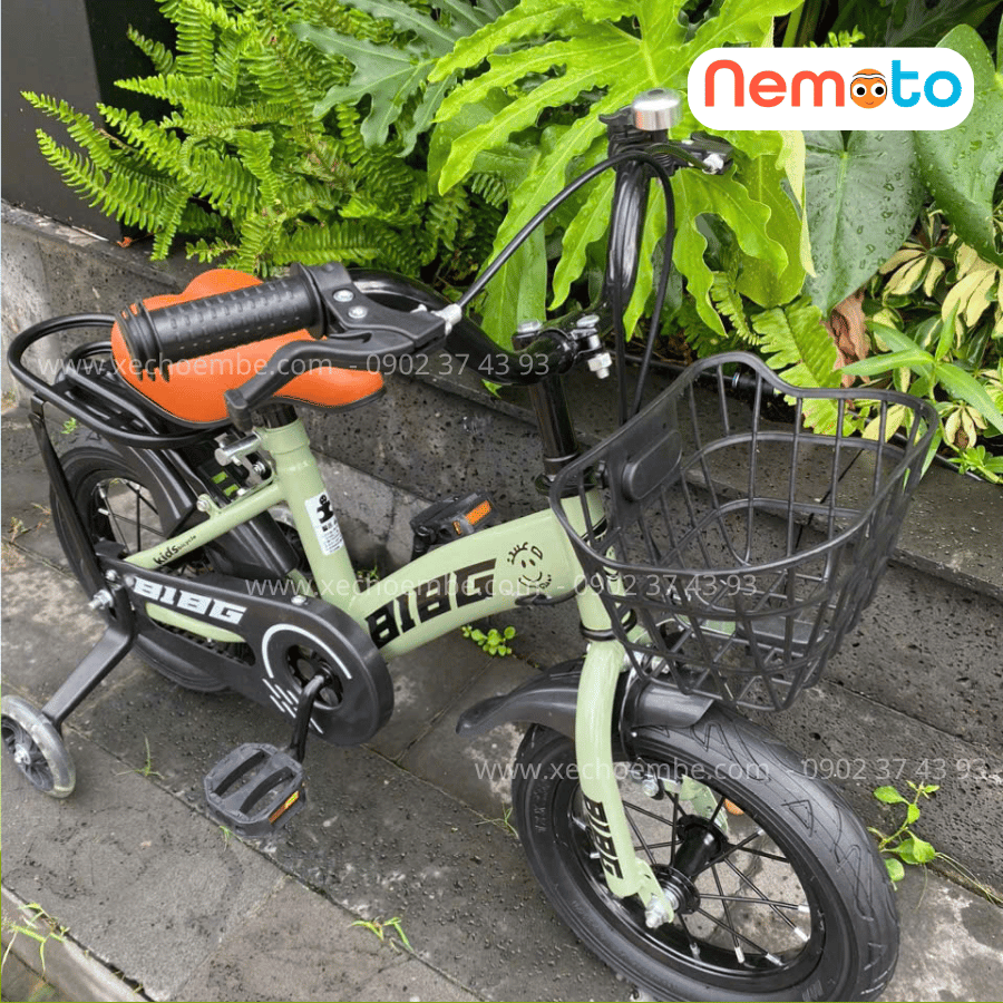 Xe Đạp Trẻ Em BIBG 12 Và 16 Inch Có Giỏ, Bánh Phụ