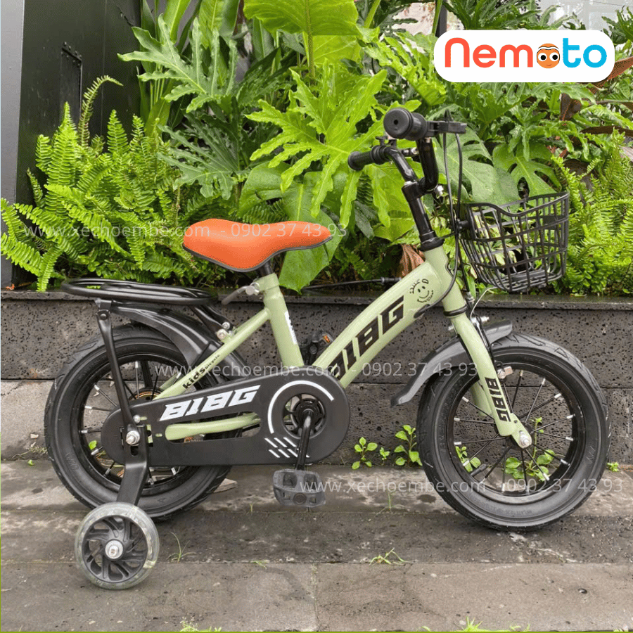 Xe Đạp Trẻ Em BIBG 12 Và 16 Inch Có Giỏ, Bánh Phụ