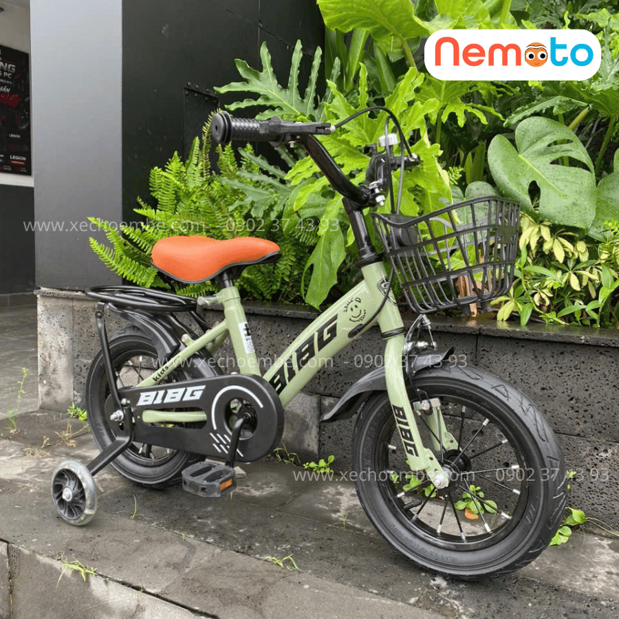 Xe Đạp Trẻ Em BIBG 12 Và 16 Inch Có Giỏ, Bánh Phụ