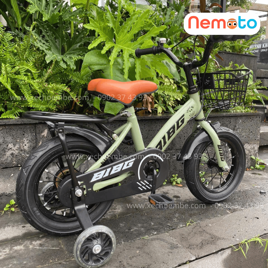 Xe Đạp Trẻ Em BIBG 12 Và 16 Inch Có Giỏ, Bánh Phụ