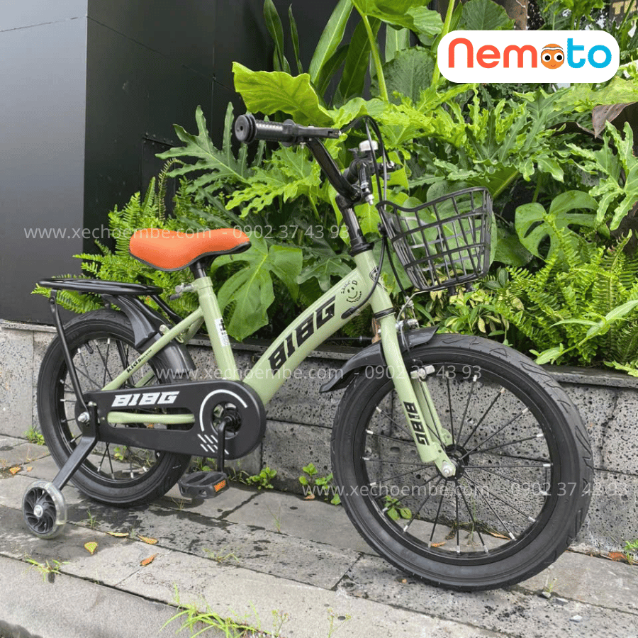 Xe Đạp Trẻ Em BIBG 12 Và 16 Inch Có Giỏ, Bánh Phụ