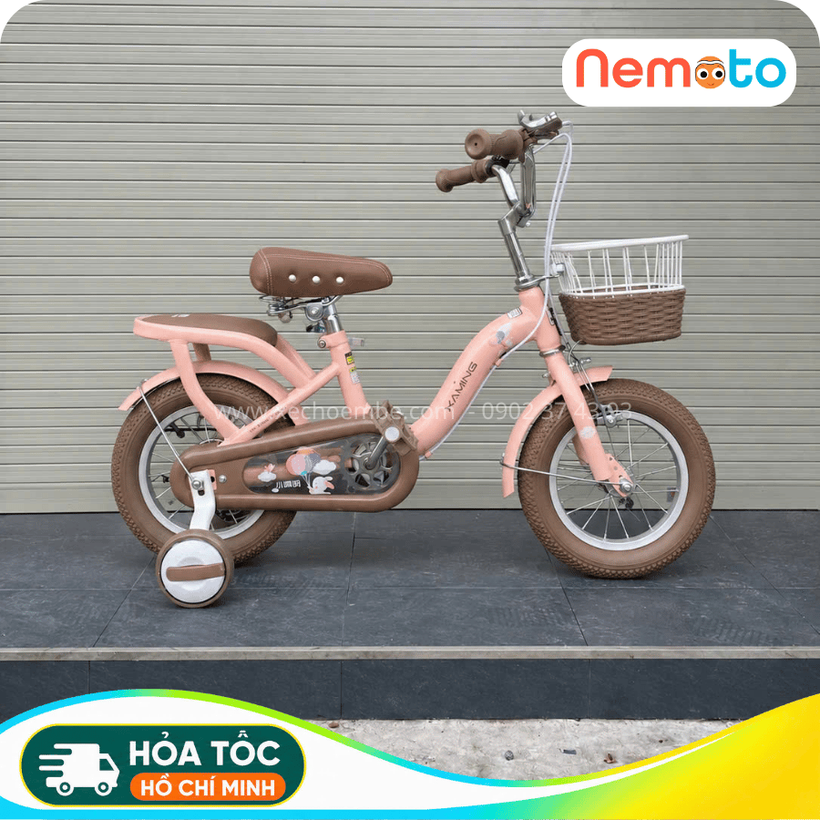 Xe Đạp Trẻ Em Xaming  C1 - Size 12-14-16 Inch Có Giỏ Và Bánh Phụ