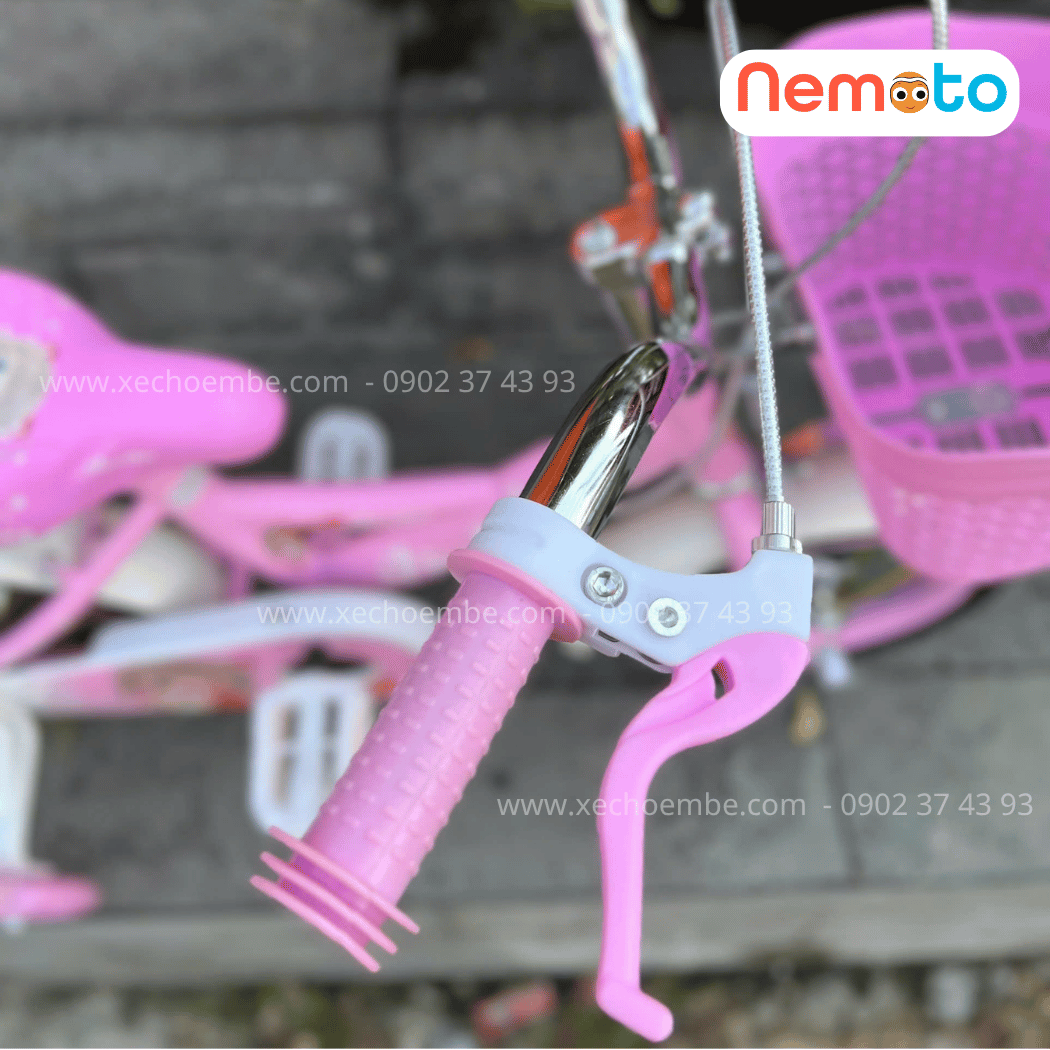 Xe Đạp Bé Gái Jin 12, 14, 16 Inch Có Giỏ Và Bánh Phụ
