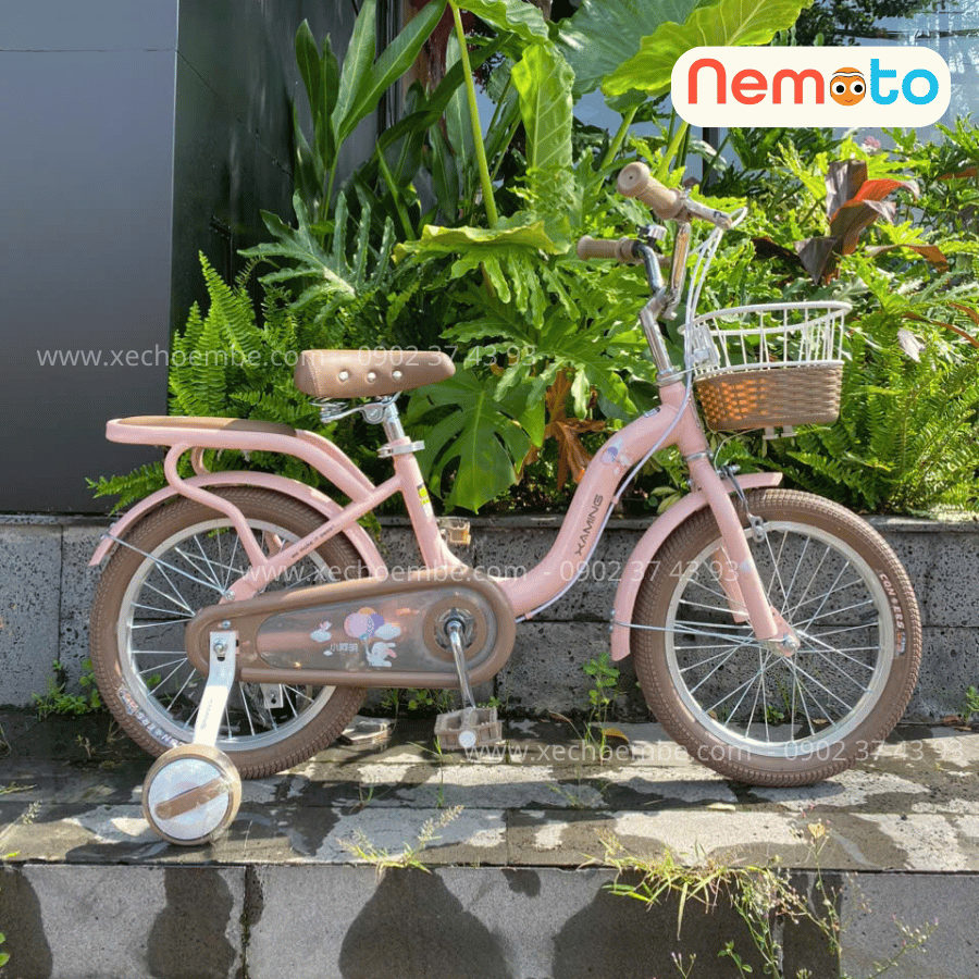Xe Đạp Trẻ Em Xaming  C1 - Size 12-14-16 Inch Có Giỏ Và Bánh Phụ