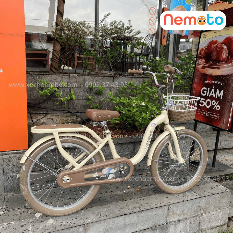 Xe Đạp Trẻ Em Xaming  C1 - Size 18-20 Inch Có Giỏ Và Chân Chống