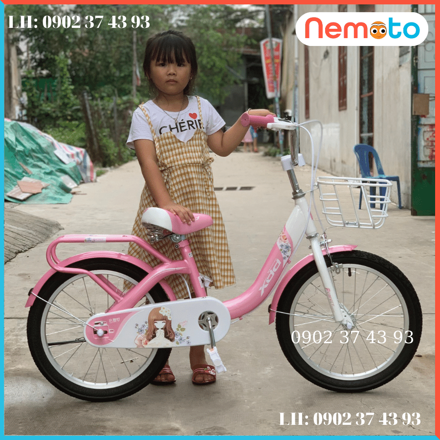 Xe Đạp Công Chúa Sườn Liền Chắc Chắn, Kiểu Dáng Mới Xinh Xắn Size  16 inch - Mã XDD