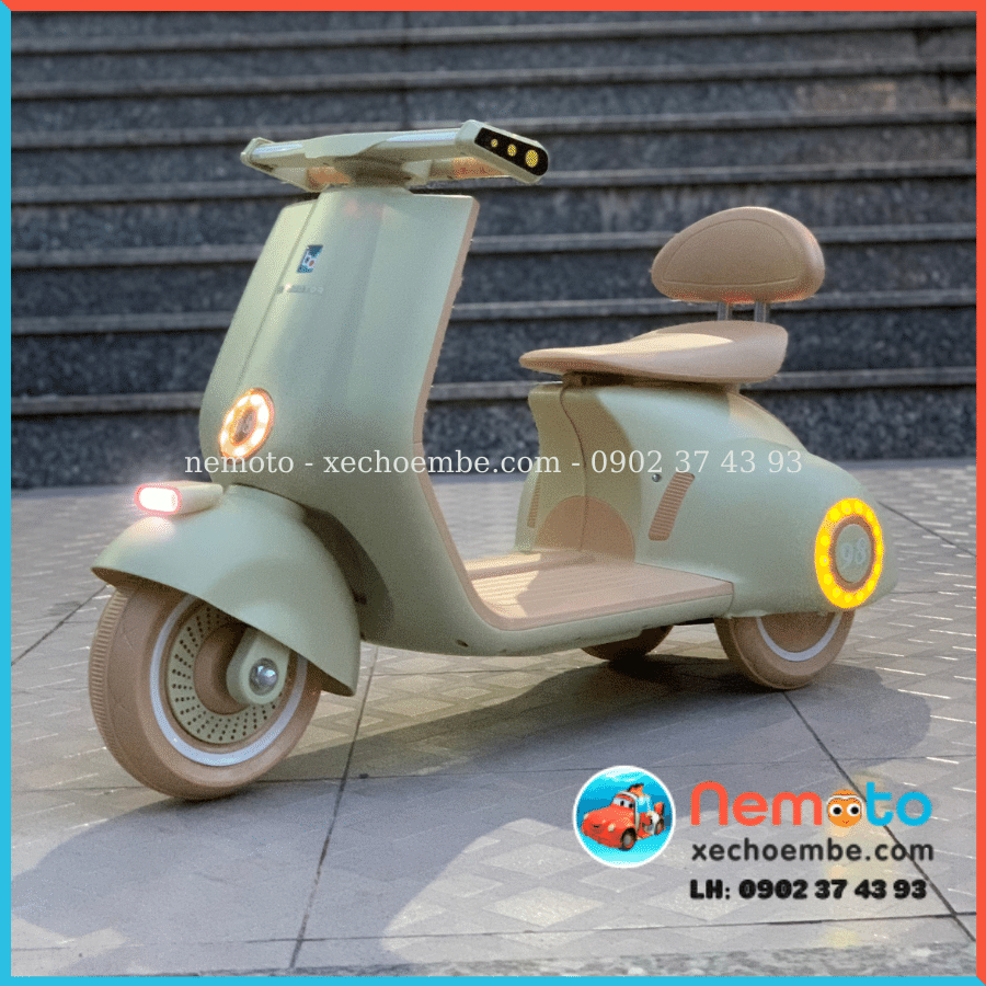 XE MÁY ĐIỆN VESPA SIÊU SANG CHO BÉ YÊU