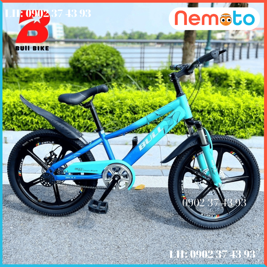 Xe Đạp  Địa Hình Thể Thao Cao Cấp Bánh Mâm, Phuột nhún, Thắng Đĩa Size 20inch - Mã BULL