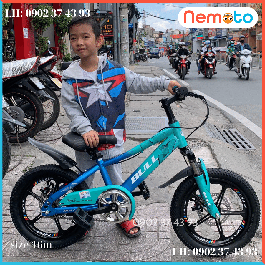 Xe Đạp  Địa Hình Thể Thao Cao Cấp Bánh Mâm, Phuột nhún, Thắng Đĩa Size 20inch - Mã BULL