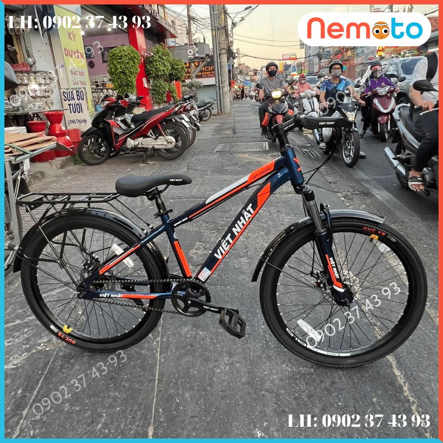 Xe Đạp Nam Việt Nhật - Hàng Việt Nam Cao Cấp Có Phuột,Thắng Đĩa Size 24inch - Mã DH3