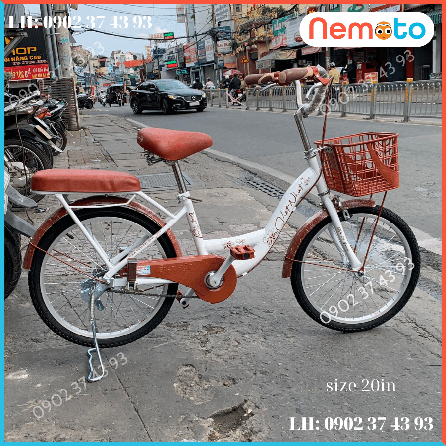 Xe Đạp Nữ Hàng Việt Nam khung sườn chắc chắn Size 20inch - Mã VN24