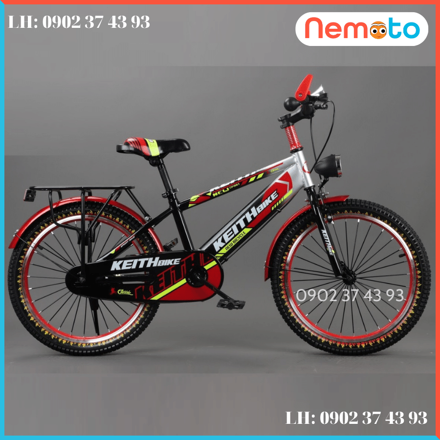 Xe Đạp Trẻ Em Thời Trang Cổ Ngang Kèm  Giá Rẻ Nhât Size 18inch - MT-18N