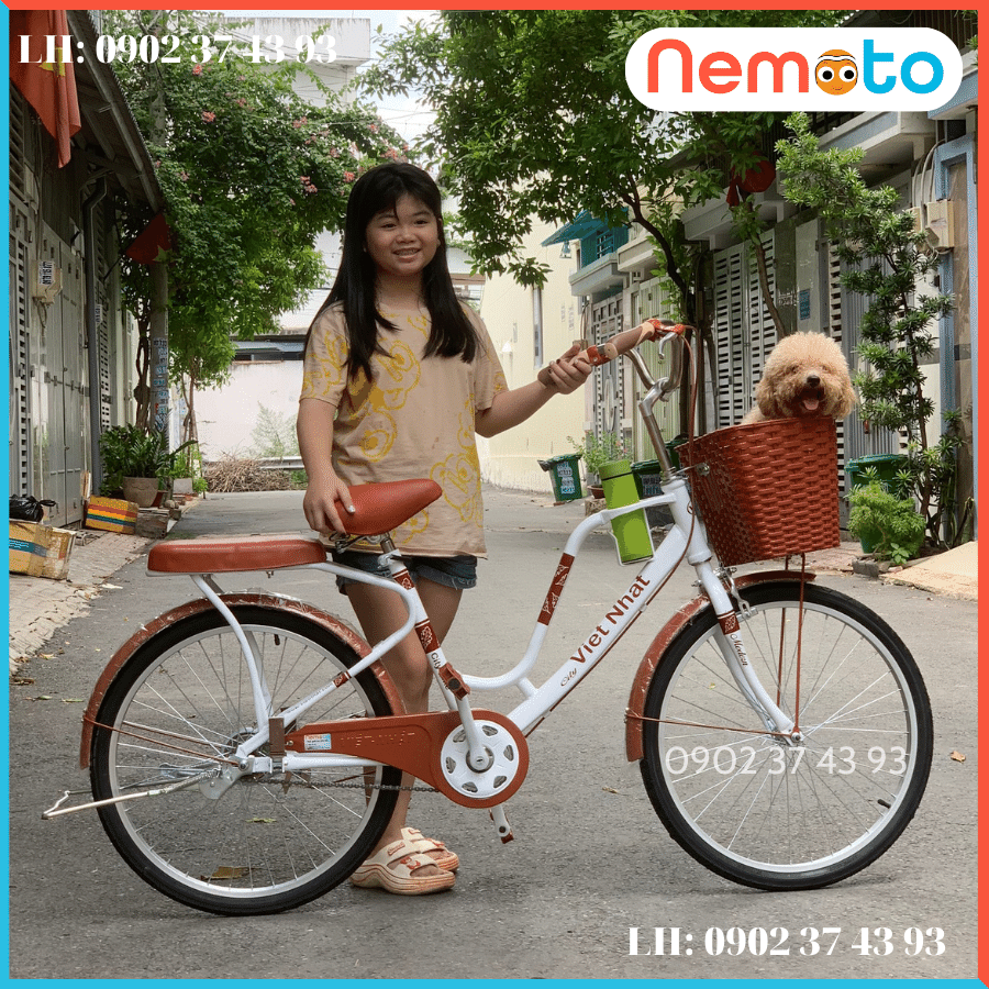 Xe Đạp Nữ Việt Nhật Mini Cao Cấp Size 24 inch - Mã LATE -VN2