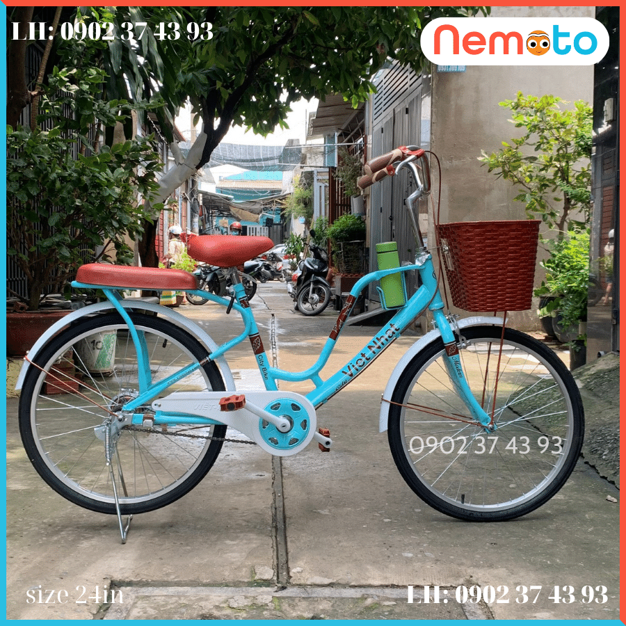 Xe Đạp Nữ Việt Nhật Mini Cao Cấp Size 24 inch - Mã LATE -VN2