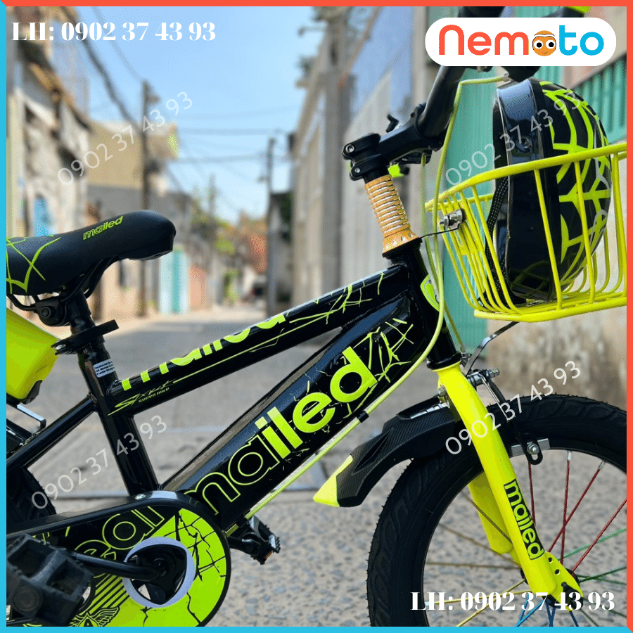 Xe Đạp Thể Thao Trẻ Em Địa Hình Tặng Nón BH + Lá Cờ Size 16inch - Mã Mai-Co