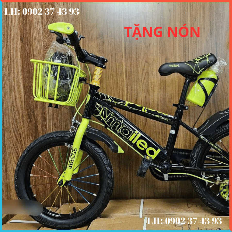 Xe Đạp Thể Thao Trẻ Em Địa Hình Tặng Nón BH + Lá Cờ Size 16inch - Mã Mai-Co