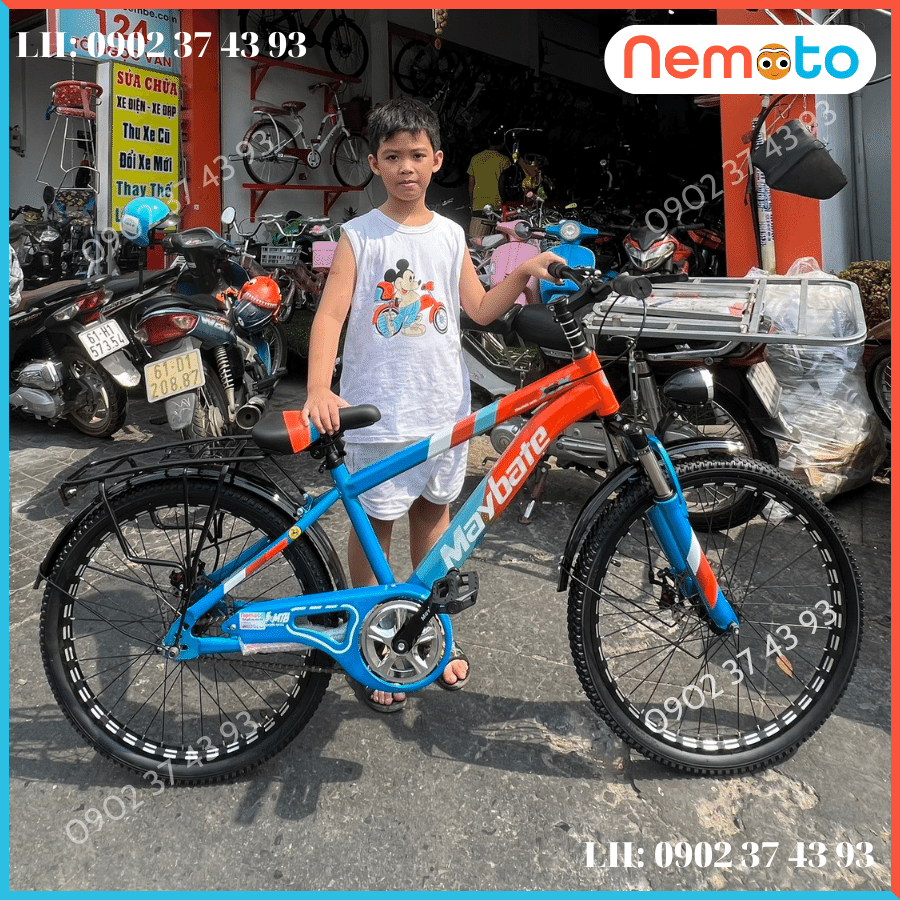 Xe Đạp Nam Thể Thao Cao Cấp Kèm Đèn Size 24inch - Mã MAY24