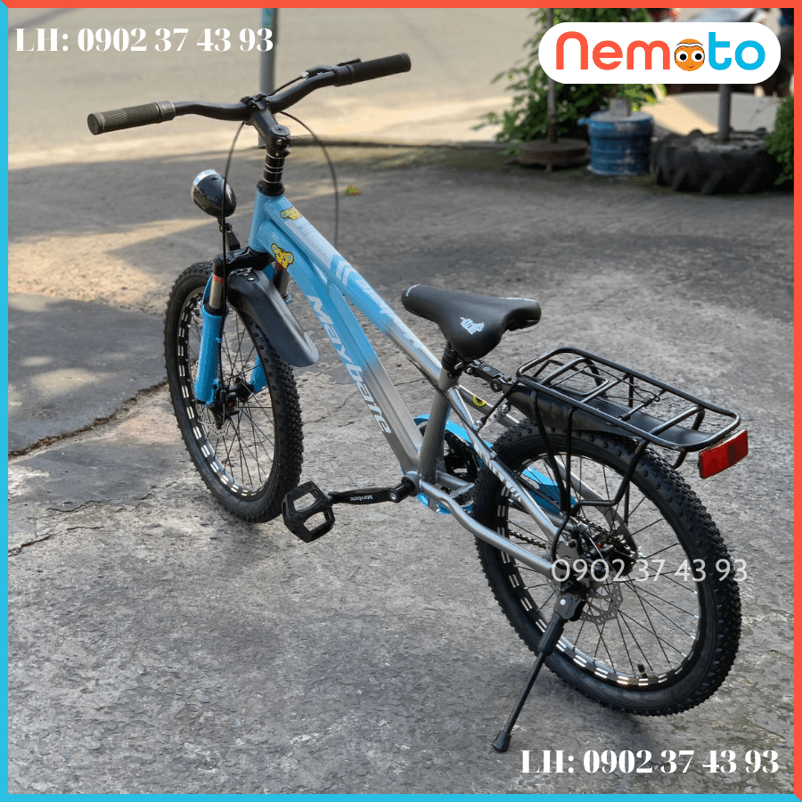 Xe Đạp Nam 2 Gióng Thời Trang, Phuột Nhún, Thắng Đĩa Kèm Đèn  Size 20 -Mã MAY20