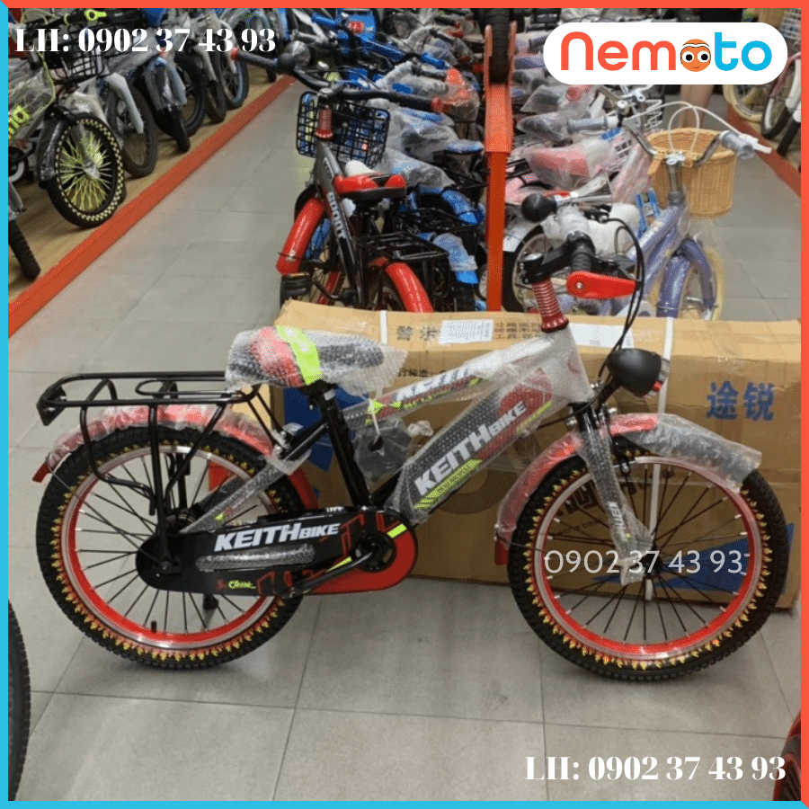 Xe Đạp Trẻ Em Thời Trang Cổ Ngang Kèm  Giá Rẻ Nhât Size 18inch - MT-18N