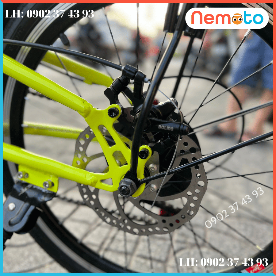 Xe Đạp Nam Nữ Gấp Gọn Newoak Cao Cấp , Tay Đề ,Thắng Đĩa  Size 20inch - Mã NEWOAK- 20