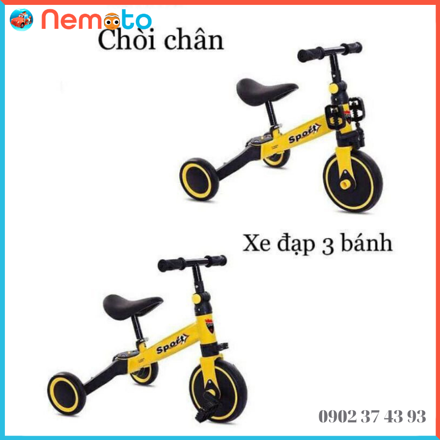 Xe đa năng gấp gọn - xe thăng bằng - xe 3 bánh đạp cho bé từ 1 tuổi trở lên