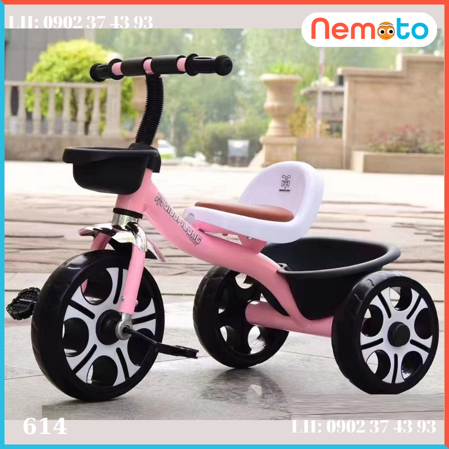 Xe Đạp Ba Bánh Cho Bé Khung Sườn Chắc Chắn - Nệm Êm (Giao Màu Ngẫu Nhiên) 3B614