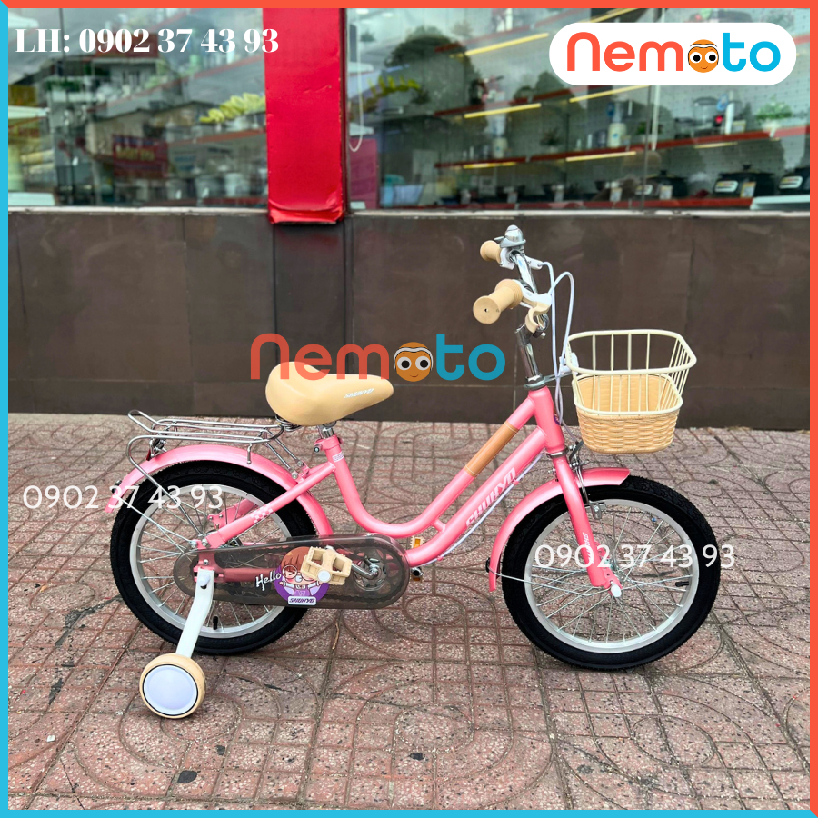 Xe Đạp Bé Gái Dễ Thương Size 16inch - Mã Shukyo-F2