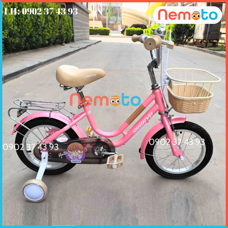 Xe Đạp Bé Gái Dễ Thương Size 16inch - Mã Shukyo-F2