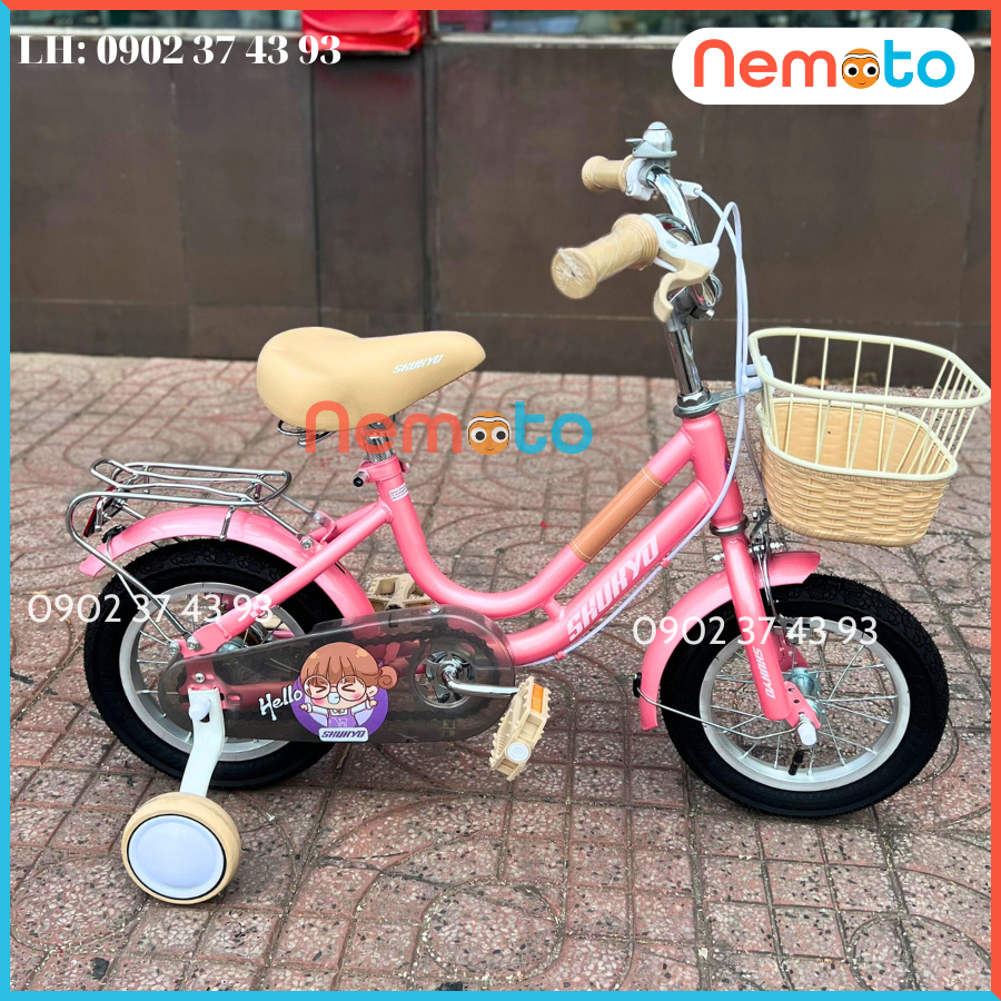 Xe Đạp Bé Gái Dễ Thương Size 16inch - Mã Shukyo-F2