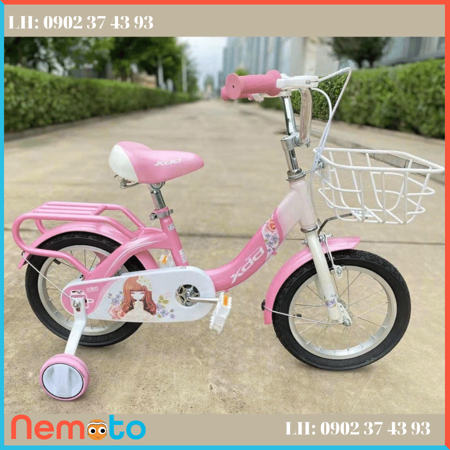 Xe Đạp Công Chúa Sườn Liền Chắc Chắn, Kiểu Dáng Mới Xinh Xắn Size  16 inch - Mã XDD