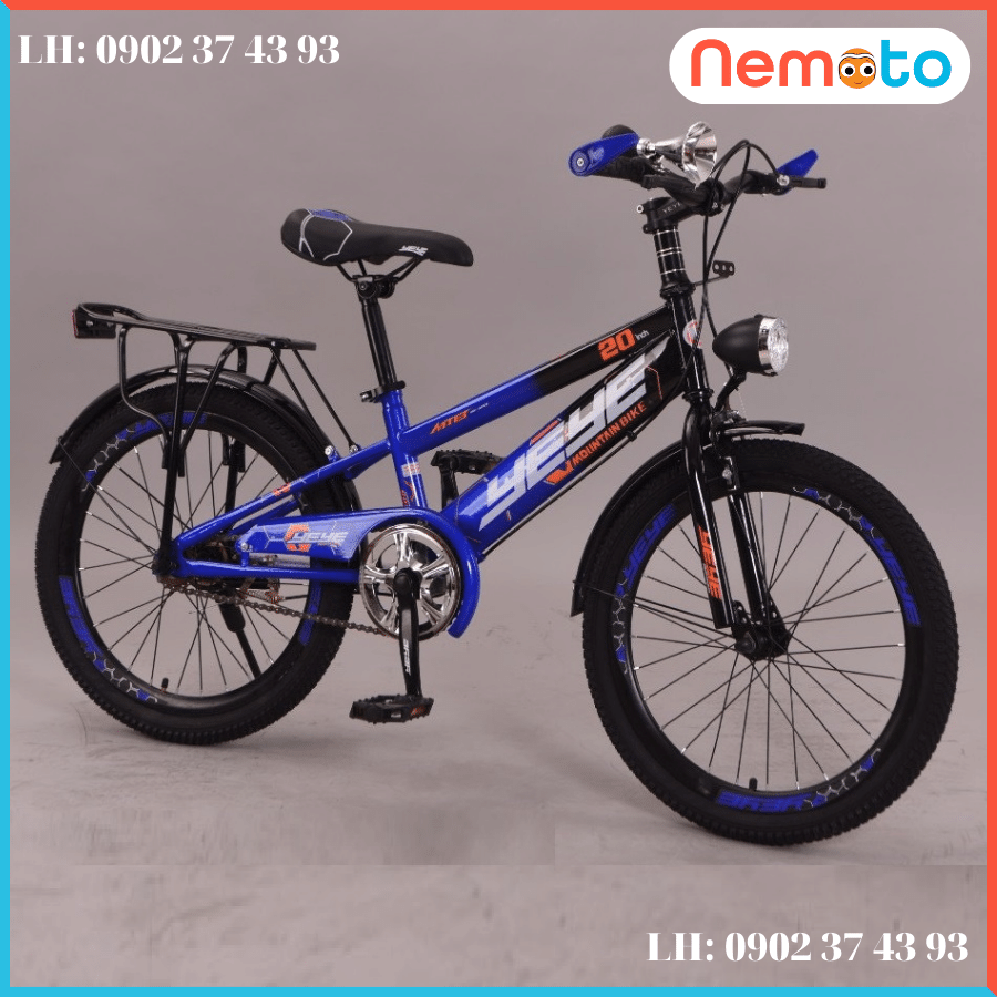 Xe Đạp Nam Khung 2 Sườn, Cổ Ngang Kèm Còi - Đèn Xe Size 20inch - Mã YEYE