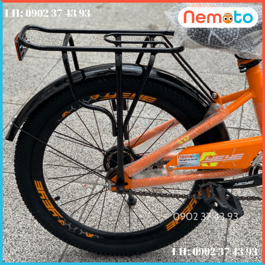 Xe Đạp Nam Khung 2 Sườn, Cổ Ngang Kèm Còi - Đèn Xe Size 20inch - Mã YEYE