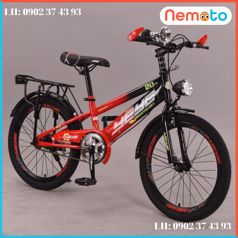 Xe Đạp Nam Khung 2 Sườn, Cổ Ngang Kèm Còi - Đèn Xe Size 20inch - Mã YEYE