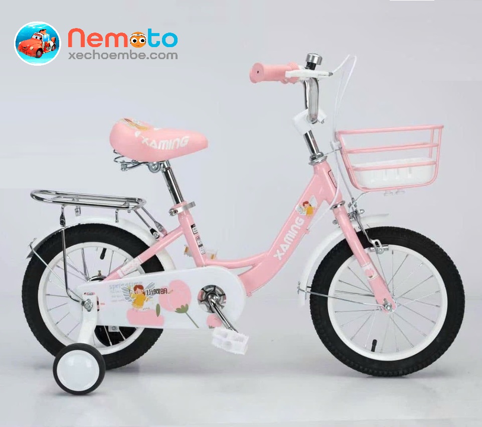 Xe Đạp Xaming Mẫu Mới Hồng Xinh Cho Bé Gái 2-12 tuổi (xm101)