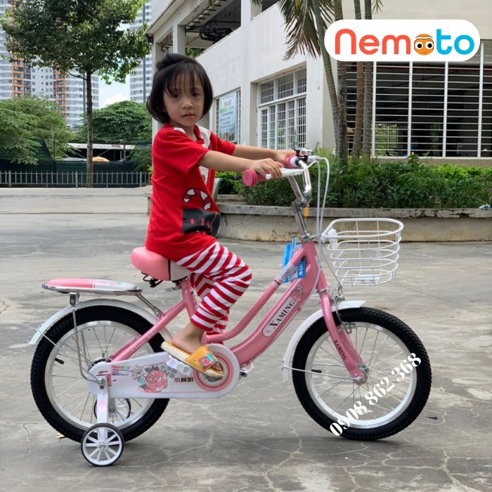 Xe đạp Nữ Xaming 2 khung màu hồng dễ thương Size 20 inch - Mã XM2