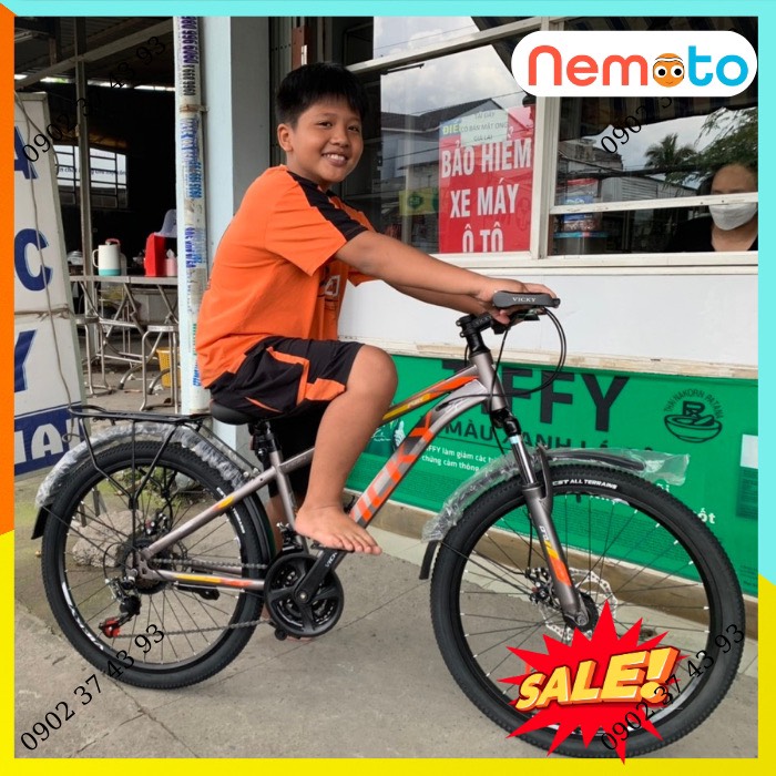 Xe Đạp Nam Cao Cấp Có Phuột,Thắng Đĩa Size 24inch - Mã VIC124